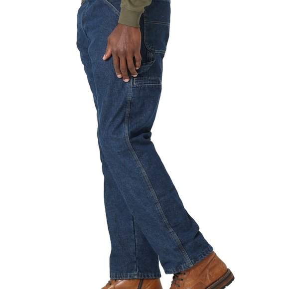 Wrangler Mens Fleece Lined Relaxed Straight Leg Denim Carpenter Jeans 34X34 NWT - Picture 6 of 9
